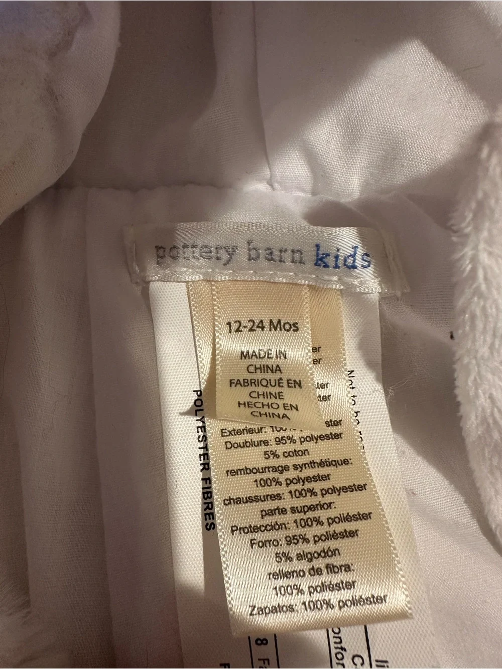 Pottery Barn Baby Duck One-Piece Costume - 12-24 months